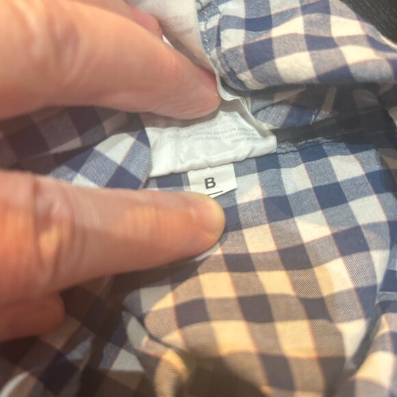 G-Star RAW Blue & White Gingham Button-Down Shirt Men’s Sz L Cotton Long Sleeve - Picture 9 of 9